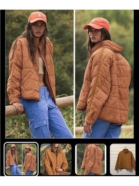 Free people Pippa packable puffer jacket FP movement toasted coconut xs